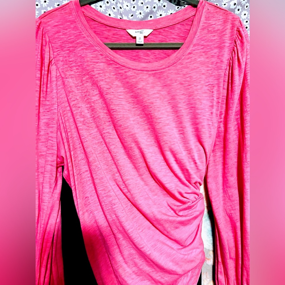 Terra & Sky Fuchsia Long Sleeve Top